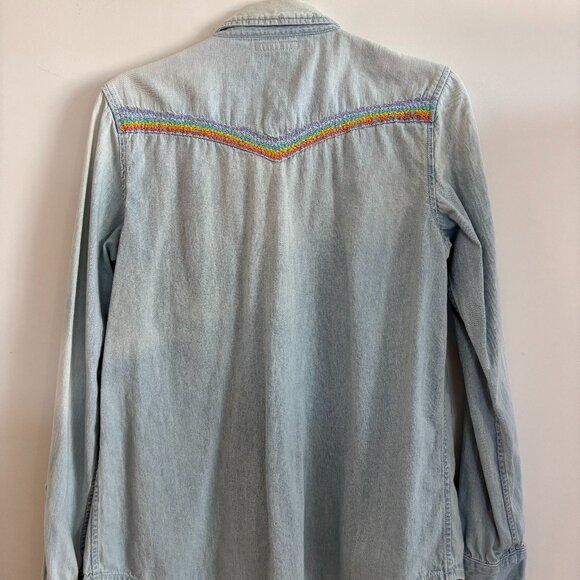 MOTHER Denim Embroidered Shirt - Picture 5 of 6